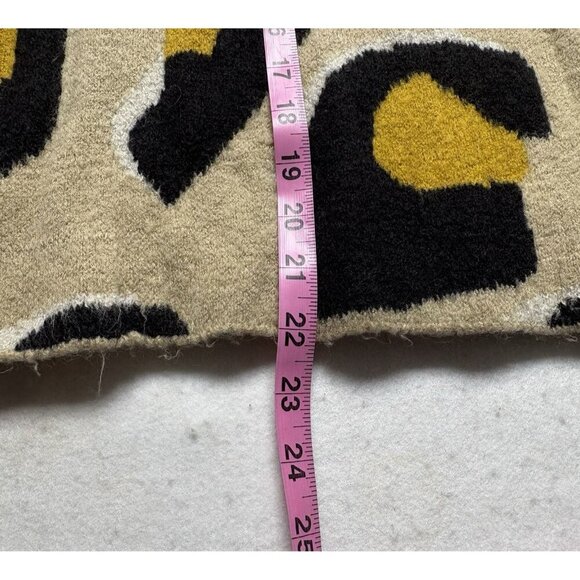 Anthropologie MOTH Women Georgia Leopard Print Sweater Size M Tan Pullover 54-6 - Picture 8 of 10